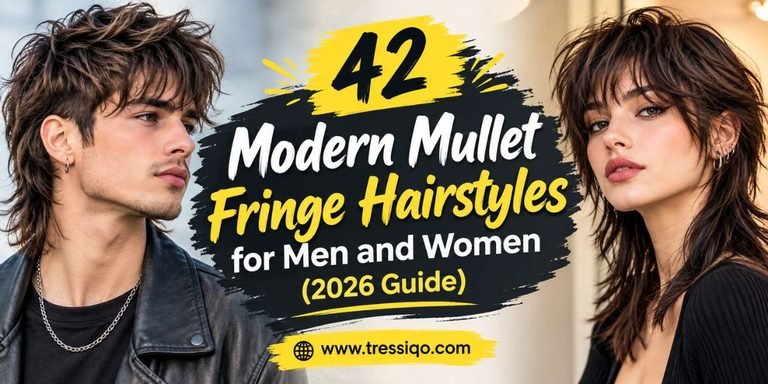 Modern Mullet Fringe Hairstyles for Men and Women